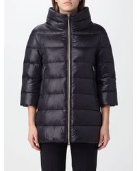 Herno - Long Quilted Nylon Puffer Coat With Funnel Neck And Zip Closure - Lyst