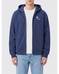KENZO - Floral Print Regular Fit Cotton Hoodie With A Full Zip Closure - Lyst