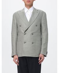 Corneliani - Blazer Cruzado De Lino - Lyst