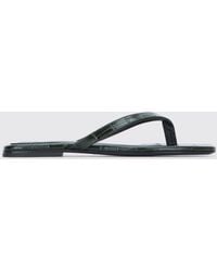 TOTEME - Croc-Print Leather Flip-Flops - Lyst
