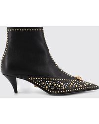 Versace - Studded La Medusa Stiefeletten - Lyst