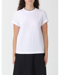 Brunello Cucinelli - Basic Cotton T-Shirt With Monile - Lyst
