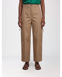 Max Mara - Stretch Cotton Cargo Trousers - Lyst