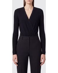 Elisabetta Franchi - Silk And Viscose Blend Blouse With Draped V-Neck - Lyst