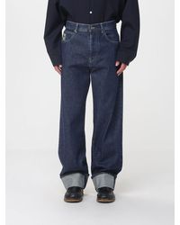 Marni - Cotton Denim Wide Leg Jeans - Lyst