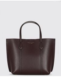 Tory Burch - Perry Mini Grained Leather Handbag With Removable Pouch - Lyst