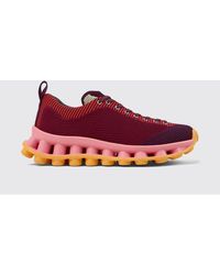Camper - Pelotissima Knitted Deep Burgundy Sneakers - Lyst