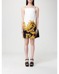 Versace Jeans Couture - Printed Stretch Cotton Dress - Lyst