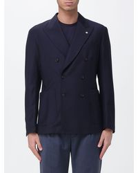 Manuel Ritz - Double-Breasted Wool Blazer - Lyst