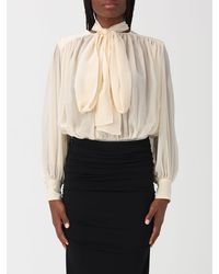 Elisabetta Franchi - Silk Bodysuit Blouse - Lyst