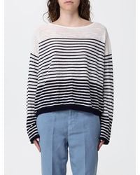 Roberto Collina - Striped Cotton And Linen Crew-Neck Knit - Lyst