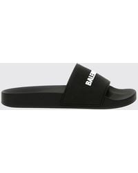 Balenciaga - Logo Rubber Sliders - Lyst