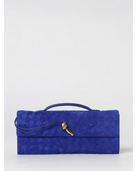 Bottega Veneta - Andiamo Woven Suede Clutch - Lyst