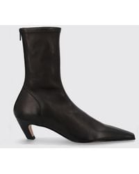KHAITE - Arizona Nappa Leather Ankle Boots - Lyst