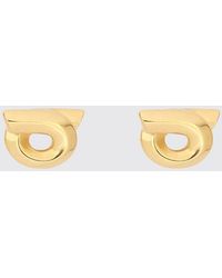 Ferragamo - Gancini Stud Earrings - Lyst