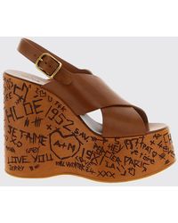 Chloé - Sandalo Con Zeppa Maxime - Lyst