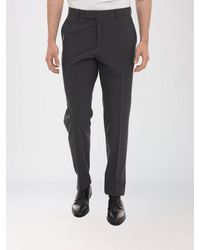 BOSS - Virgin Wool Blend Tailored Trousers - Lyst