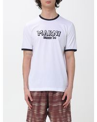 Marni - Cotton T-Shirt With Logo - Lyst