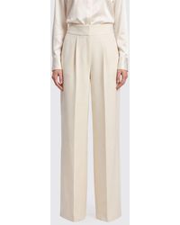 Semicouture - High-Waisted Wide-Leg Trousers - Lyst