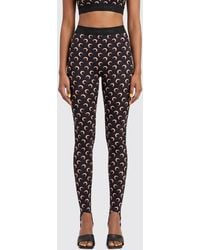 Marine Serre - Crescent Moon Lycra Leggings With All-Over Logo - Lyst