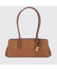 Michael Kors - Laila Suede Shoulder Bag With Logo Charm - Lyst