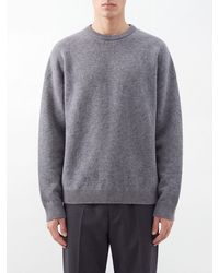 Balenciaga - Crewneck Wool Sweater With Dropped Shoulders And Regular Fit - Lyst
