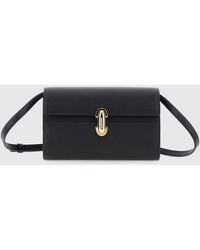 SAVETTE - Symmetry Grained Calfskin Cross-Body Bag With Metal Closure - Lyst