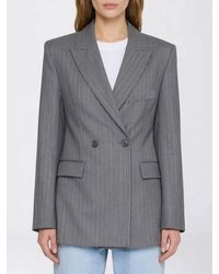 Anine Bing - Double-Breasted Wool Blend Blazer - Lyst
