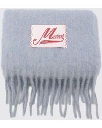 Marni - Logo-Patch Fringed Alpaca Wool-Blend Scarf - Lyst