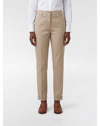 Aspesi - Slim Fit Stretch Cotton Trousers - Lyst