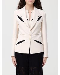 Elisabetta Franchi - Cut-Out Crêpe Single-Breasted Blazer - Lyst