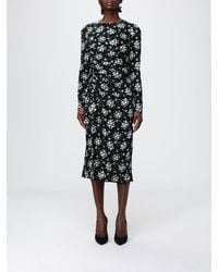Dolce & Gabbana - Dolce &Amp Gabbana Floral Print Silk Midi Dress - Lyst