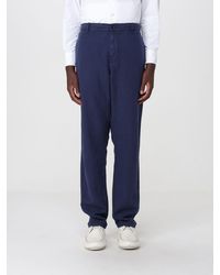Aspesi - Mid-Rise Regular Fit Linen-Blend Chino Trousers - Lyst