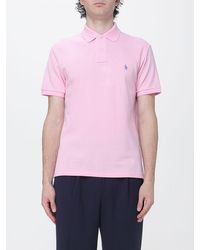 Polo Ralph Lauren - Short-Sleeve Cotton Polo Shirt With Contrasting Embroidered Logo - Lyst