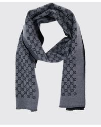Gucci - Gg Jacquard Wool Scarf With Fringed Hem - Lyst