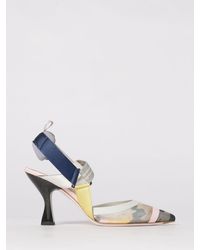 Fendi - Colibrì Slingback-Pumps Aus Nylon Mit Bouquet-Print - Lyst