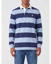 Polo Ralph Lauren - Striped Cotton Long-Sleeve Polo With Pony Logo - Lyst