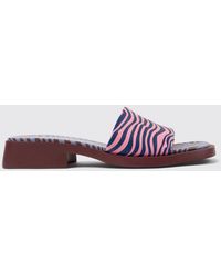 Camper - Dana Animal Print Leather Sandals - Lyst