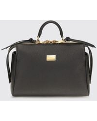 Dolce & Gabbana - Dolce &Amp Gabbana Vittoria Grained Calfskin Leather Handbag With Shoulder Strap - Lyst