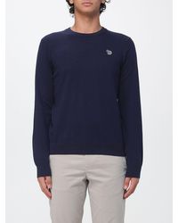 Paul Smith - Logo-Embroidered Merino Wool And Cotton-Blend Crewneck Jumper - Lyst