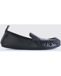 Acne Studios - Oiled Leather Driver Loafers With Rubber Sole - Lyst