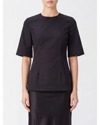 TOTEME - Slim Fit Short-Sleeved Cotton Crew-Neck Top - Lyst