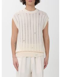 Laneus - Destroyed Effect Cotton Knit Vest - Lyst