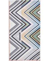 Missoni - Square Pure Silk Foulard With Zig-Zag Pattern - Lyst