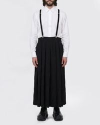 Comme des Garçons - Comme Des Gar&Ccedil	Ons Pleated Polyester Skirt With Suspenders - Lyst