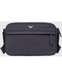 Emporio Armani - Polyester Crossbody Bag With Eagle Logo And Zip Closure - Lyst