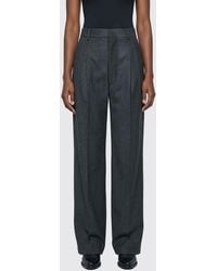 Victoria Beckham - Ethel High-Waisted Wide-Leg Virgin Wool Trousers - Lyst