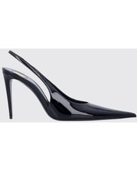 Saint Laurent - Guermantes Patent Leather Slingback Pumps With Stiletto Heel - Lyst