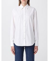 Loewe - Slim Fit Cotton Shirt With French Collar And Concealed Placket - Lyst