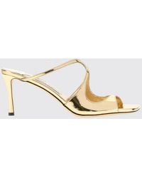 Jimmy Choo - Patent Leather Mules Sandals With Medium Heel - Lyst